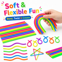 Jouet sensoriel visuel anti-stress en caoutchouc souple TPR, corde élastique en forme de nouille, jouet à tirer DIY pour soulager le stress, pour filles et garçons, transfrontalier