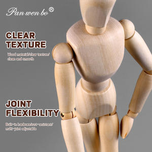 Manekin bersendi Gambar kayu berdiri, manekin kayu dapat digerakkan manekin Model figur seni dapat disesuaikan untuk melukis sketsa - Product Image 3