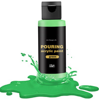 Peinture d'art fluide acrylique professionnelle de 60ml pour la peinture de bricolage des étudiants sur du papier de toile de verre