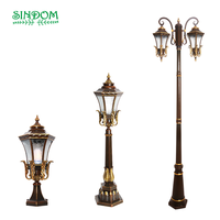 Lampe de jardin rétro en aluminium pour parc européen, imperméable, pour pelouse, villa