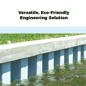 Panneaux de palplanches en <span class=keywords><strong>PVC</strong></span> de type <span class=keywords><strong>U</strong></span> durables, faciles à installer, longue durée de vie (plus de 60 ans) pour les murs de soutènement - Product Image 6