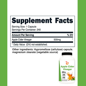 OEM ODM Apple Cider <b>Vinegar</b> Capsules for Weight Management Help Slimming Shape Herbal Weight Loss Capsules - Product Image 3
