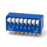 Commutateur DIP de type piano 1-12 positions, pas de 2,54 mm, SPST, à montage traversant, bleu, commutateur de codage numérique pour carte de circuit imprimé