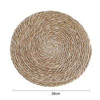Sous-verre en herbe tressée, Tapis isolant thermique pour table, Set de table au toucher premium, Tapis de salle à manger, Tapis pour bol