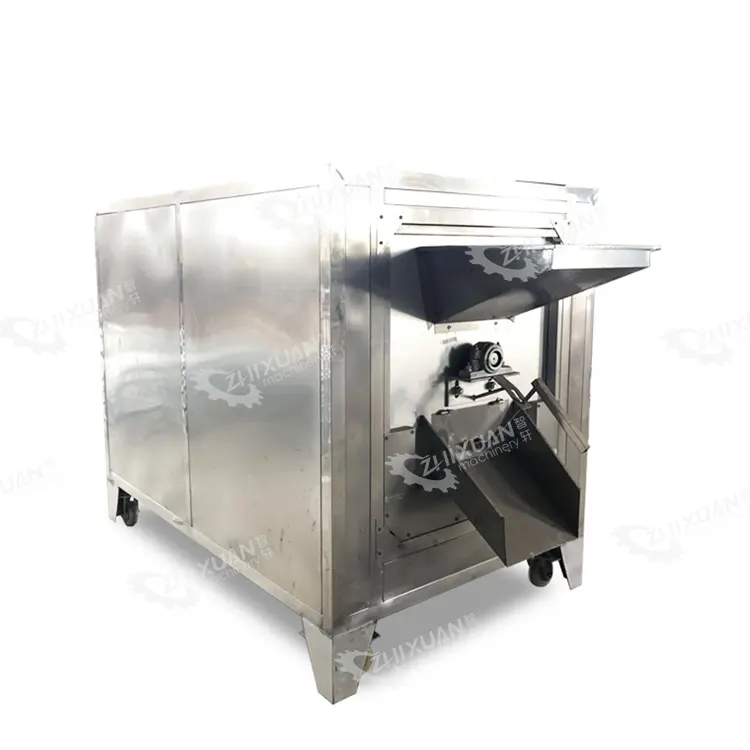 100 кг каштан кофе в зернах нут Ротационная Машина для обжарки барабан для продажи