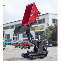 Camion benne sur chenilles de 800 kg avec hauteur de déchargement de 1700 mm pour conteneurs surélevés
