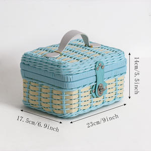 Vente en gros et fabrication sur mesure de paniers de rangement en plastique tissés à la main pour la <span class=keywords><strong>chambre</strong></span> à coucher, vente directe <span class=keywords><strong>d</strong></span>'usine OEM - Product Image 1