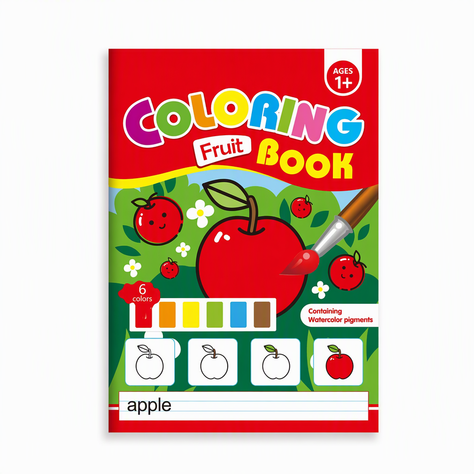 Model Colouring Books Water Coloring Book DIY Art Drawing Pad 6 Color Watercolor Pigments ...