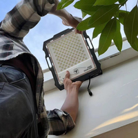 100 200 300 400 W kamera Monitor keamanan portabel 1080P lampu sorot surya Led taman luar ruangan dengan kamera Cctv