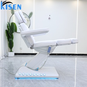 Electric Stainless Steel Foldable Multi-Purpose 3-Section Massage <b>Table</b> & Tattoo Chair with Two-Tray Design for Outdoor Use - Product Image 5