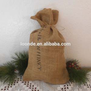 Sac en toile de jute, en coton et en soie avec cordon de serrage, logo personnalisé, petit, écologique, biodégradable, pour la décoration de la maison, l'emballage textile, les achats - Product Image 2