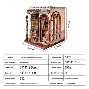 Rompecabezas 3D <span class=keywords><strong>de</strong></span> Madera, Mini <span class=keywords><strong>Casa</strong></span>, Kit <span class=keywords><strong>de</strong></span> Bricolaje, Manualidades en Madera, <span class=keywords><strong>Casa</strong></span> <span class=keywords><strong>de</strong></span> <span class=keywords><strong>Muñecas</strong></span> en Miniatura con Materiales Completos para Construir y Decorar - Product Image 3