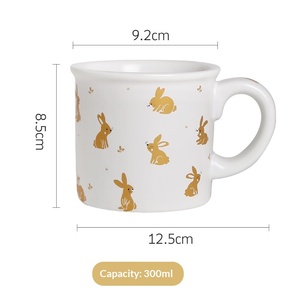 Cute Cartoon Ceramic <b>Mug</b> Wide Handle Little White Rabbit Patterns Dishwasher Microwave Safe for Cappuccino Christmas <b>Easter</b> - Product Image 6