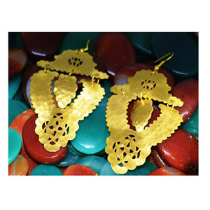 2025 Navidad múltiples círculos pendientes oro mate plata pendientes hipoalergénico flor gancho pendiente rectángulo latón pendientes - Product Image 2