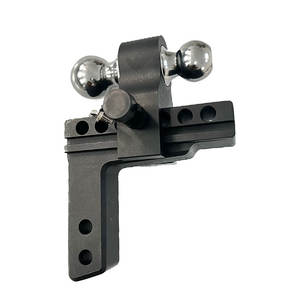 समायोज्य ट्रेलर हिच बॉल माउंट दोहरी गेंदों 2 इंच 2 इंच 2 प्वाइंट 5 16 इंच ड्रॉप वृद्धि डबल पिन कुंजी लॉक - Product Image 3