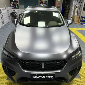 WRAPMASTER 1.52*18meter carbon grey Satin Metallic wholesale vinyl wrap rolls Car Sticker