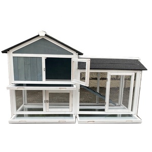 Spot Großhandel Outdoor Tannenholz Großer Kaninchen Aufbewahrung käfig Holz Castle Rabbit Hutch - Product Image 2