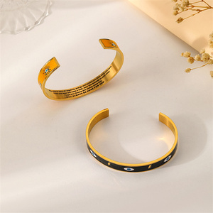 Commercio all'ingrosso Emaille Bijoux regolabile personalizzato colorato fascino polsino bracciali in acciaio inox smalto polsino braccialetto gioielli - Product Image 3