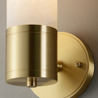Lampes LED contemporaines Intérieur salon Cuivre Albâtre Applique Luxe Marbre Chambre à coucher chevet Appliques murales en marbre espagnol