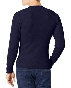 Gestrickte Farb sublimation Solid Slim Fit 100% Baumwolle Langes Hemd Herren Winter Thermal Waffel Stoff Long Johns - Product Image 5