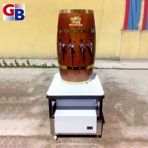 Bc10039 máquina de refrigeração de cerveja, barril de madeira, máquina com 4 torneira de cerveja