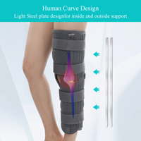 Orthèse de fixation articulaire du genou en tissu composite pour immobilisation des fractures du ménisque, pliable, certifiée CE, pour membre inférieur