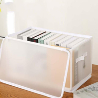 Organisateur de garde-robe de maison en gros boîte de rangement en plastique transparent épaissi cadre en acier pliable fonction de stockage de vêtements de voyage
