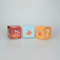 Boîte mystère personnalisée avec logo imprimé en quadrichromie, cube en carton coloré, petite boîte pliable en papier, jouets, jeux, cadeaux pour supermarché