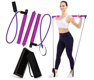 Bastone da bar portatile per <span class=keywords><strong>pilates</strong></span> con fascia di resistenza/kit barra per <span class=keywords><strong>pilates</strong></span> con fascia di resistenza regolabile/barre per <span class=keywords><strong>pilates</strong></span> regolabili - Product Image 2