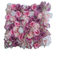 Fleurs artificielles murales en soie Hydrangea Rose Pivoine 50*50cm Réalistes Rose Violet Blanc Personnalisables pour Remise de diplôme Pâques Mariage Maison Hôtel