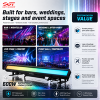 Projecteur mural LED RGB de haute qualité avec corps chromé, lumière stroboscopique DMX pour spectacle lumineux de concert en extérieur