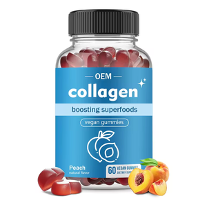 Gummies Beauté, Complément de <span class=keywords><strong>Collagène</strong></span> et Biotine, Peau Éclatante et Ongles Forts, Sans Sucre, Pectine Végétalienne, 60 Comprimés - Product Image 1