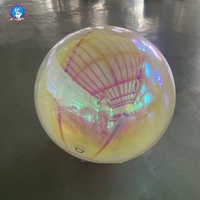 Logo personnalisé gonflable boule à miroir paillettes ballons scellés PVC pour la publicité d'événements promotionnels décoration de scène de fête de mariage