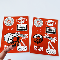 Etiquetas de Vinilo Brillante Impermeables y Coloridas para Impresión Ecológica, Pegatinas para Niños con Logotipo Personalizado, Hojas de Pegatinas Pequeñas con Corte Kiss Cut