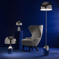Lampe de table LED postmoderne pour hôtel, finition chrome doré, modèle design, ambiance artistique