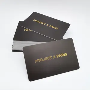 CARTE CADEAU en PVC au design personnalisé avec LOGO feuille d'or et porte-cartes