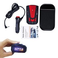 Détecteur de radar de voiture V7 avec alerte vocale et affichage LED 16 bandes, détection à 360 degrés, compatible anglais et russe