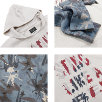 Sweat à capuche unisexe en tricot imprimé camouflage patchwork, streetwear, design de créateur, sweats à capuche pour hommes, surdimensionnés personnalisés
