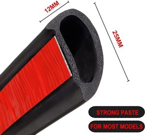 Car Door Edge Protection Guards Universal Fit <strong>Rubber</strong> <strong>B</strong>-pillar Edge Trim Car Protection Door Edge Fit for Most Car - Product Image 2