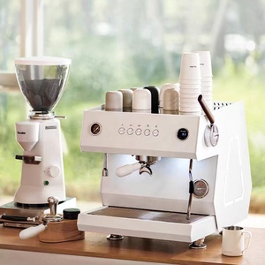 2024 nuova vendita calda professionale di colore bianco controllo semiautomatico commerciale macchina da caffè <span class=keywords><strong>Espresso</strong></span> caffè con leva vapore - Product Image 4