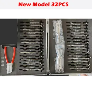 신상품 오리지널 LISHI 32pcs 키 2in1 도구 자물쇠 상자 잠금 장치 선택 도어 새 모델 업데이트 된 버전 잠금 스미스