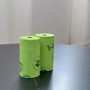 2023 Green <b>Small</b> Trash Bags Cassava Trash Bags Cornstarch <b>Compostable</b> Poop Bags - Product Image 3