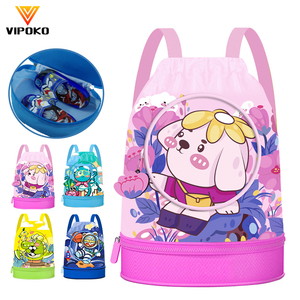 <span class=keywords><strong>Mochila</strong></span> con logotipo personalizado, bonita <span class=keywords><strong>mochila</strong></span> de almacenamiento impermeable de dibujos animados para niños y niñas, bolsa deportiva de playa, bolsas con cordón para gimnasio y natación para niños - Product Image 1