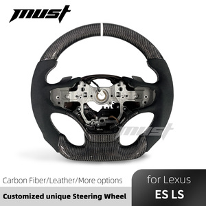 Volante de Fibra de Carbono Real Personalizado con Calefacción para <span class=keywords><strong>Lexus</strong></span> LS ES <span class=keywords><strong>UX</strong></span> 500h 200 250h 260h 300h 350h F Sport 2017-2025 - Product Image 2