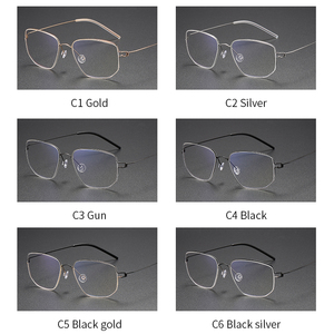 Occhiali da spettacolo <span class=keywords><strong>SELIM</strong></span> per occhiali ottici retrò montatura rettangolare in puro titanio montatura per occhiali - Product Image 2
