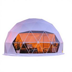Tienda de campaña esférica para glamping con dos dormitorios y estructura de acero galvanizado para hoteles y alojamientos rurales al aire libre - Product Image 1