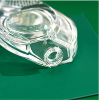 Flacon pulvérisateur de parfum en verre transparent ovale creux de 30 ml, col serti de 15 mm, atomiseur de parfum vide, avec anneau en strass pour crème visage effet mat