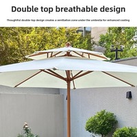 Parasol d'extérieur pliable grand format avec mât central, idéal pour le jardin et le camping, imperméable, tente de plus de 3000 mm pour 3-4 personnes, populaire en ligne
