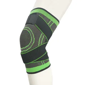 Wholesale Breathable Knitted Elastic Knee Sleeve Compression Sports Knee Support