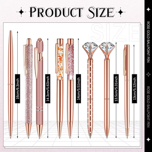 Bolígrafos de Oro Rosa 2025 con Purpurina Líquida, Cristal Metálico, Diamante, Tinta Negra, Regalos para Bodas - Product Image 3